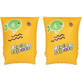 Bestway Inflatable Swimming Armbands for Kids Float Bands Sleeves, Inflatable Swim Armbands for Boys and Girls, Ages 3-6, Yellow