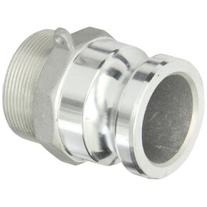 Dixon G200-F-AL Aluminum A380 Global Type F Cam and Groove Hose Fitting, 2" Plug x 2" NPT Male