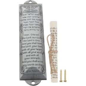 Religious Holy Scroll Mezuzah Metal Decor Metal Mezuzah House Mezuzah Judaica Mezuzah Catholic Mezuzah Decor Mezuzah House Decor Religious Mezuzah Prayer Mezuzah Religious