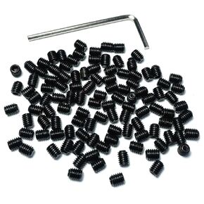 110pcs Set Screws M4 x 5mm 304 Stainless Steel Allen Head Hex Hexagon Socket Set Screws with M2 Allen Wrench,4X5mm Set Grub Screws Hex Allen Head Socket Set Screws