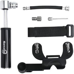 Portable Bicycle Pump 120PSI Convertible Schrader and Presta Valve Inflation for Road Bikes, Mini Ball Pump,Football Basketball Rugby