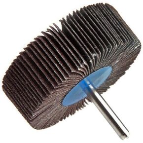 Forney 60182 Mounted Flap Wheel with 1/4-Inch Shank, 3-Inch-by-1-Inch, 80-Grit