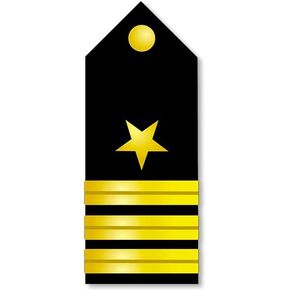 US Navy Rank O5 Commander Sticker (SSI Logo Naval O Five USA Insignia (2.5 x 6 inch) USN Licensed