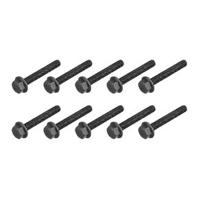 مسامير رأس سداسية ذات حواف (M5x12mm) 10 قطع، مسمار شفة مسنن سداسي الشكل بالكامل - لمثبتات أجهزة البناء المنزلية