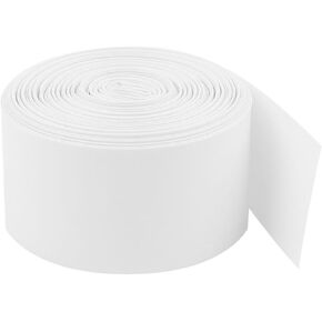YXQ 6M Battery Wrap PVC Heat Shrink Tubing 29.5mm Flat for 18650 Power Supplies Black