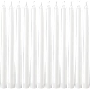 14 Unscented Black Taper Candle,10 inch Tall and 3/4 inch Thick,7.5 hrs Clean Burning,Dripless Candles for Weddings, Prayers, Festivals, Churches