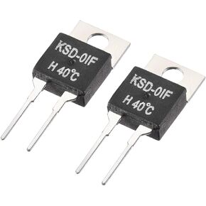 uxcell Normally Open Temperature Switch, KSD-01F Thermal Switch Thermostat Temperature Controller 40℃ N.O 2pcs