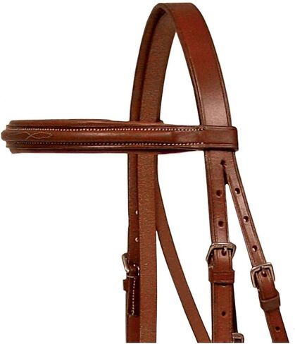 Derby Originals Paris Tack Padded Raised Fancy Stitched Leather English Schooling Bridle with Laced Reins in Saudi Arabia