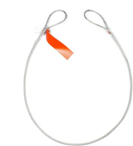 Mazzella 7-Part Wire Rope Sling, Eye-and-Eye, 7 x 19 GAC, 3' Length, 1/8" Diameter, 6" Eyes, 2400 lbs Vertical Load Capacity in Saudi Arabia
