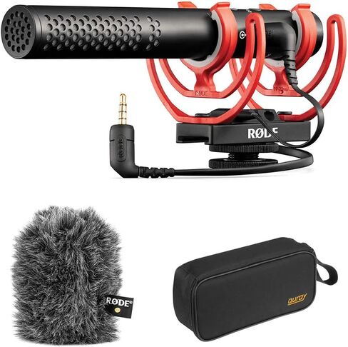 Rode VideoMic NTG Shotgun Vlogging Podcasting Microphone WS11 Windshield & Wide Mouth Case Bundle in Saudi Arabia