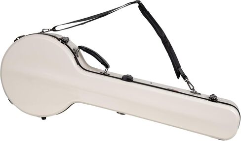 Crossrock Fiberglass Banjo Case fits Openback 17-Fret Tenor styles of Banjos, Includes Interior Compartment, Backpack Straps, Hygrometer, TSA Lock-Black (CRF2020SOBJBK) in Saudi Arabia