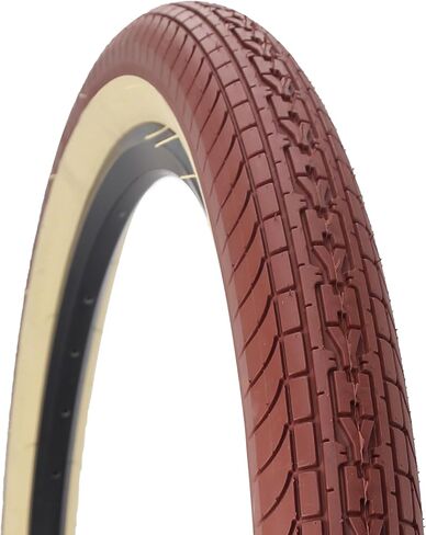 SIMEIQI 26x2.35 Inch Beach Cruiser Bike Tire Black White Wall or Brown Cream Wall Folding Replacement Bicycle Tire for Hybrid City Commuter Trail Bicycle in Saudi Arabia
