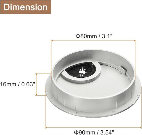 uxcell Cable Hole Cover, 2Pcs 2-1/4 Inch ABS Desk Cable Wire Cord Grommet Hole Cover for Office Computer Desk Wire Organizer, Silver in Saudi Arabia