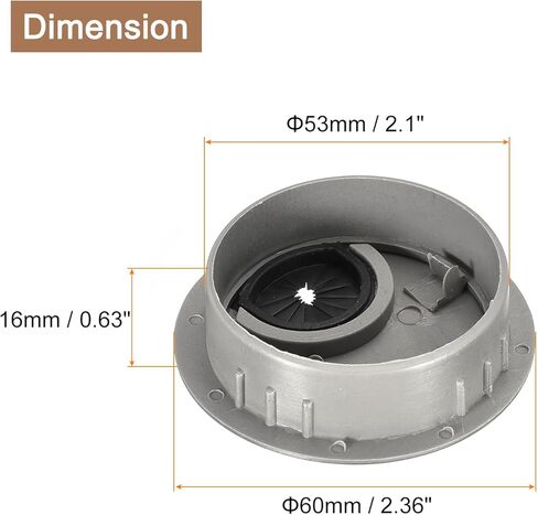 uxcell Cable Hole Cover, 2Pcs 2-1/4 Inch ABS Desk Cable Wire Cord Grommet Hole Cover for Office Computer Desk Wire Organizer, Silver in Kuwait