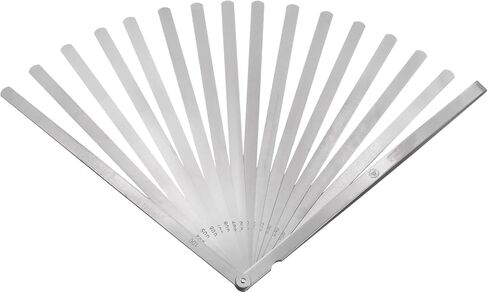 17 Blades Feeler Gauge (0.02-1.0mm) Thickness 300mm Length Stainless Steel Gauge Metric Gap Measuring Tool for Measurement in Saudi Arabia