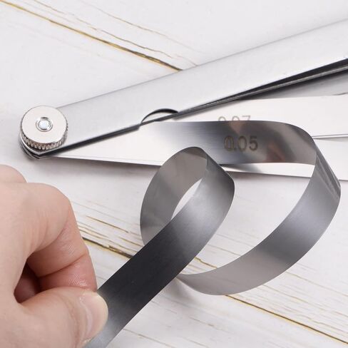 17 Blades Feeler Gauge (0.02-1.0mm) Thickness 300mm Length Stainless Steel Gauge Metric Gap Measuring Tool for Measurement in Saudi Arabia