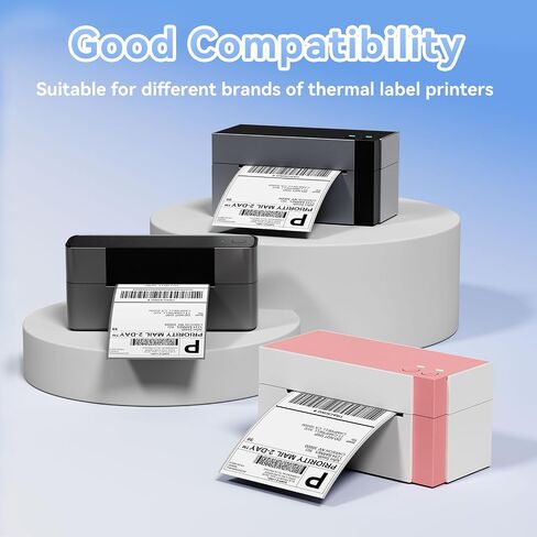 Phomemo 4x6 Thermal Labels, 100 Labels/1 Roll (Stacks), FanFold Shipping Labels for Thermal Label Printer, 4x6 Thermal Labels for Shipping Packages, Compatible with Phomemo and Other Thermal Printers in Saudi Arabia