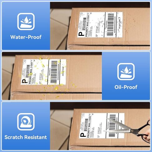 Phomemo 4x6 Thermal Labels, 100 Labels/1 Roll (Stacks), FanFold Shipping Labels for Thermal Label Printer, 4x6 Thermal Labels for Shipping Packages, Compatible with Phomemo and Other Thermal Printers in Saudi Arabia