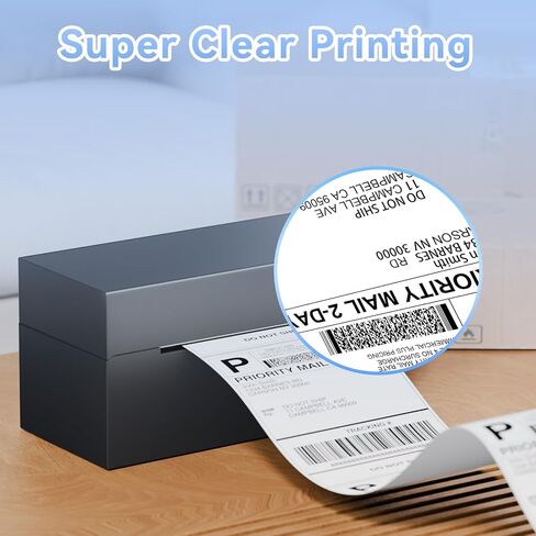 Phomemo 4x6 Thermal Labels, 100 Labels/1 Roll (Stacks), FanFold Shipping Labels for Thermal Label Printer, 4x6 Thermal Labels for Shipping Packages, Compatible with Phomemo and Other Thermal Printers in Saudi Arabia