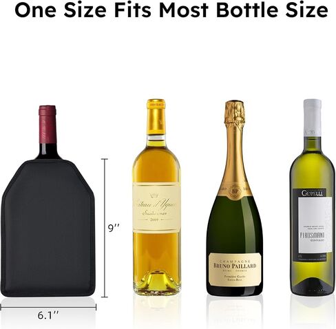 Portable Wine Cooler Sleeve Reusable Wine Cooler Sleeve Wine Bottle Chiller Flexible Wine Ice Bag Keep Wine Cool,High Quality Solid Gel Wine Sleeve in Saudi Arabia