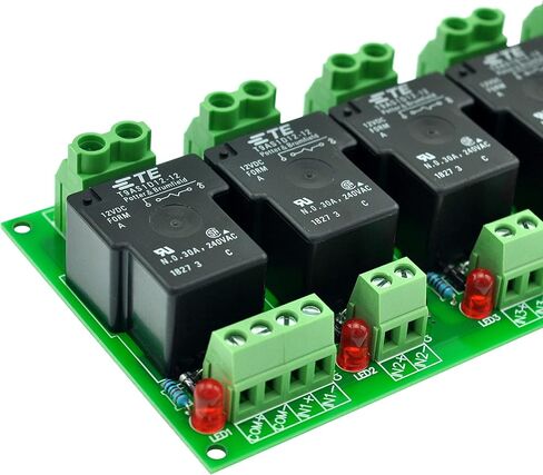 لوحة وحدة مرحل الطاقة 12 فولت سلبية 8 SPST-NO 30 أمبير من CZH-Labs. in Kuwait