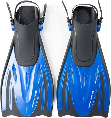 Bonassi Adult Shark Fins - Short Adjustable Snorkeling and Swimming Fins in Saudi Arabia