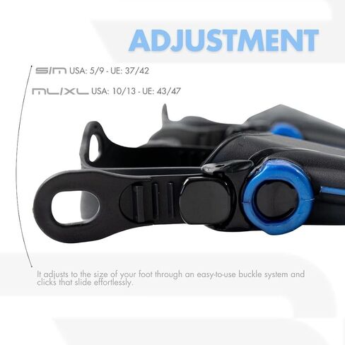 Bonassi Adult Shark Fins - Short Adjustable Snorkeling and Swimming Fins in Saudi Arabia