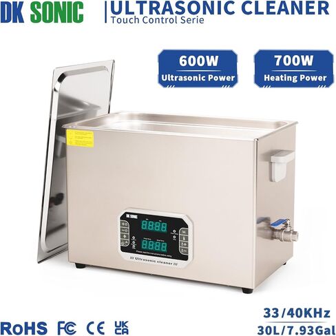 DK SONIC Touch Ultrasonic Cleaner with Heater,Digital Timer and Basket Multiple Cleaning Mode for Lab Tools, Metal Parts, Carburetor, Auto Parts, Engine Parts, etc (30L, 110V) in Saudi Arabia