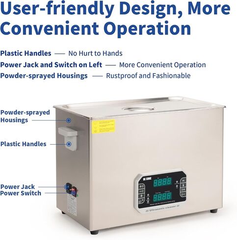 DK SONIC Touch Ultrasonic Cleaner with Heater,Digital Timer and Basket Multiple Cleaning Mode for Lab Tools, Metal Parts, Carburetor, Auto Parts, Engine Parts, etc (30L, 110V) in Saudi Arabia