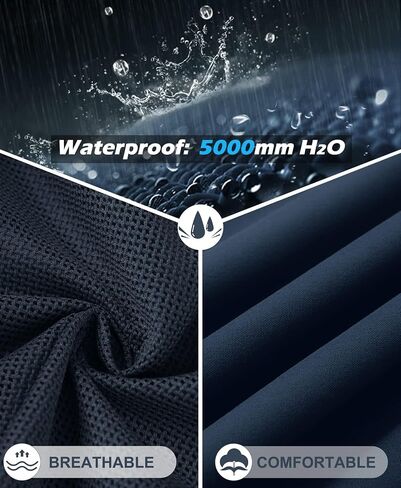 SWISSWELL Mens Hiking Pants Golf Rain Pants Waterproof Lightweight Breathable Pants with Pockets for Work Fishing in Saudi Arabia