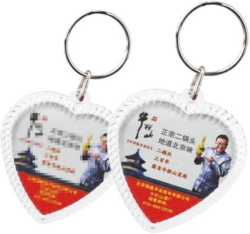 25Pcs Heart-Shaped Small Clear Acrylic Photo Keychains Double Sided Blank Custom Personalised Photo Insert Picture Frame Keyring Holder for Family Lovers and Friends in Saudi Arabia