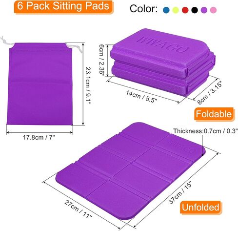 PATIKIL Foldable Cushion Seat Camping Sitting Pad Small Waterproof XPE Foam Outdoor Sitting Mats for Picnic Hiking Stadium Travel in Saudi Arabia