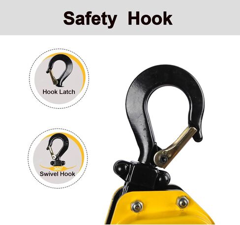 AOMAG® Mechanical Lever Hoist, Hook Mount Lift Lever Block Chain Hoist Comealong, 1/2 Ton Capacity, 10' Lift in Saudi Arabia