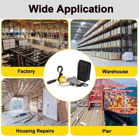 AOMAG® Mechanical Lever Hoist, Hook Mount Lift Lever Block Chain Hoist Comealong, 1/2 Ton Capacity, 10' Lift in Saudi Arabia