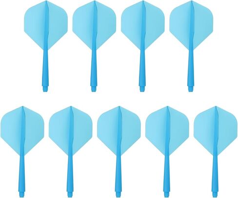 PATIKIL Integrated Dart Shaft and Flights, 9 Pack 2BA Lightweight Plastic Dart Flight Accessory Standard Shape, Blue in Saudi Arabia