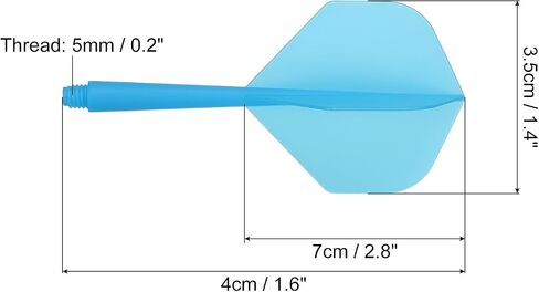 PATIKIL Integrated Dart Shaft and Flights, 9 Pack 2BA Lightweight Plastic Dart Flight Accessory Standard Shape, Blue in Saudi Arabia