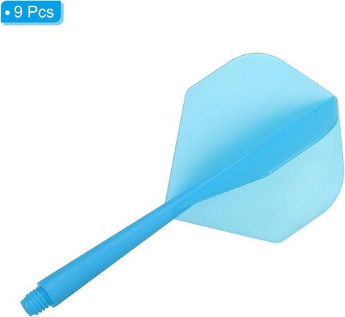 PATIKIL Integrated Dart Shaft and Flights, 9 Pack 2BA Lightweight Plastic Dart Flight Accessory Standard Shape, Blue in Saudi Arabia