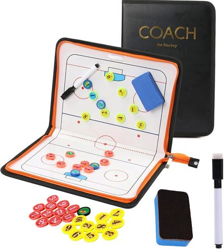 Ice Hockey Tactics Board for Kids & Adults, Magnetic Coaching Board, Ice Hockey Equipment for Men, Boys and Ice Hockey Enthusiast, Christmas Ice Hockey Gifts for Men Father in Saudi Arabia