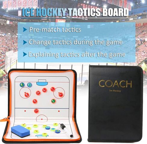 Ice Hockey Tactics Board for Kids & Adults, Magnetic Coaching Board, Ice Hockey Equipment for Men, Boys and Ice Hockey Enthusiast, Christmas Ice Hockey Gifts for Men Father in Saudi Arabia