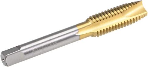 uxcell Spiral Point Plug Threading Tap UNC 1/2-13 Thread, Ground Threads H2 3 Flutes, High Speed Steel HSS 6542, Titanium Coated, Round Shank with Square End in Saudi Arabia