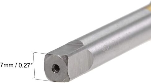 uxcell Spiral Point Plug Threading Tap UNC 1/2-13 Thread, Ground Threads H2 3 Flutes, High Speed Steel HSS 6542, Titanium Coated, Round Shank with Square End in Saudi Arabia