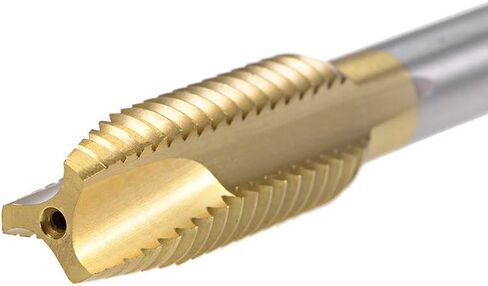 uxcell Spiral Point Plug Threading Tap UNC 1/2-13 Thread, Ground Threads H2 3 Flutes, High Speed Steel HSS 6542, Titanium Coated, Round Shank with Square End in Saudi Arabia