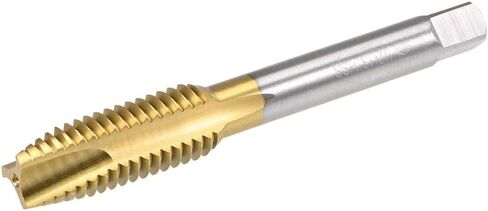 uxcell Spiral Point Plug Threading Tap UNC 1/2-13 Thread, Ground Threads H2 3 Flutes, High Speed Steel HSS 6542, Titanium Coated, Round Shank with Square End in Saudi Arabia