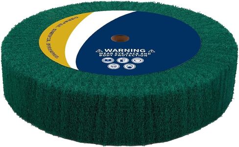 6inch Non-Woven Abrasive Grinding Flap Wheel Nylon Fiber Wheel Scouring Buffing Pad for Rotary Tool 2inch Thickness 240 Grit Red in Saudi Arabia