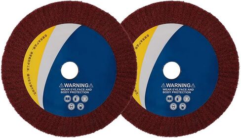 6inch Non-Woven Abrasive Grinding Flap Wheel Nylon Fiber Wheel Scouring Buffing Pad for Rotary Tool 2inch Thickness 240 Grit Red in Saudi Arabia