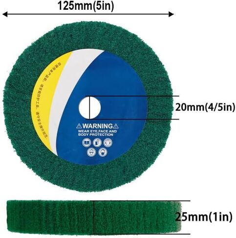 6inch Non-Woven Abrasive Grinding Flap Wheel Nylon Fiber Wheel Scouring Buffing Pad for Rotary Tool 2inch Thickness 240 Grit Red in Saudi Arabia
