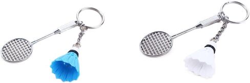 2Pcs Badminton Pendant Keyring Mini Cute Key Ring Keyfob Sports Accessories Fashion DIY Badminton Racket Key Holder in Saudi Arabia