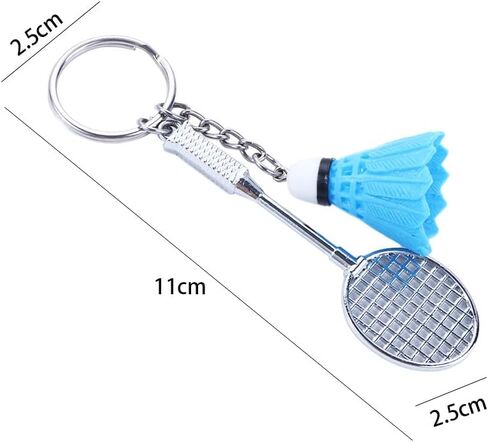 2Pcs Badminton Pendant Keyring Mini Cute Key Ring Keyfob Sports Accessories Fashion DIY Badminton Racket Key Holder in Saudi Arabia