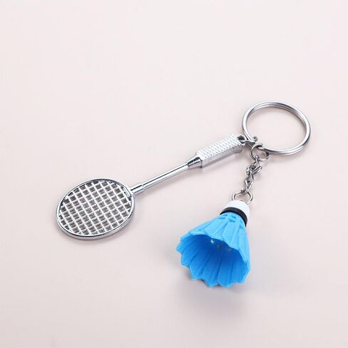 2Pcs Badminton Pendant Keyring Mini Cute Key Ring Keyfob Sports Accessories Fashion DIY Badminton Racket Key Holder in Saudi Arabia