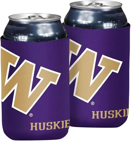 Logo Brands NCAA Washington Huskies Flat Coozie, One Size, Team Color in Saudi Arabia